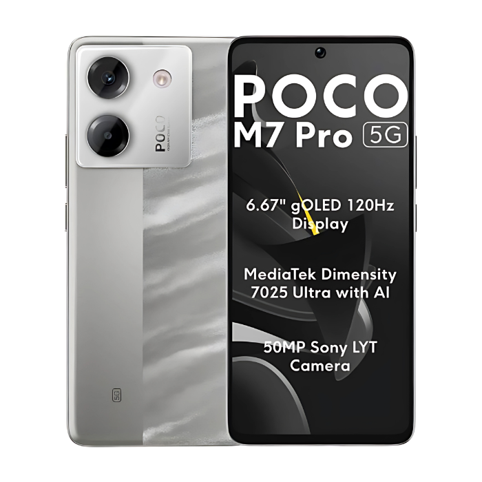 Poco M7 Pro 5G 256GB/12GB RAM Silver Dual Sim Global Version